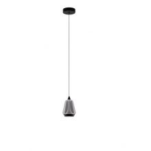 Alish oprawa wisząca led 8W 3000K 330lm czarna/dymny klosz